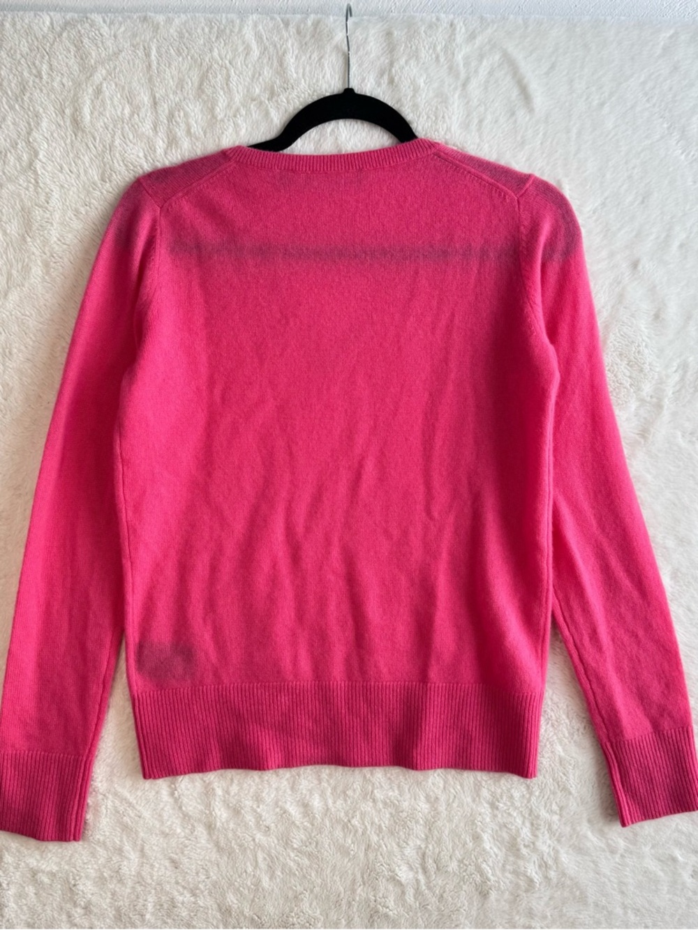 Style Republic 100% Pure Cashmere V-Neck Sweater Women’s Small Pink Preppy - Picture 5 of 8